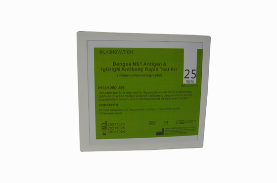 بررسی روزانه IgG IgM NS1 کیت تست دنگی 25 عدد تست تشخیص سریع دنگی
