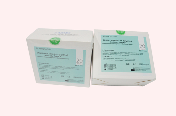 کیت تست آنتی بادی IgG IgM IVD Cassette CoV-19 2C تا 30C دمای ذخیره سازی