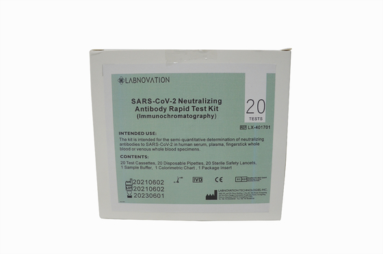 کیت تست آنتی بادی خنثی کننده یک مرحله ای ISO9001 CoV-19