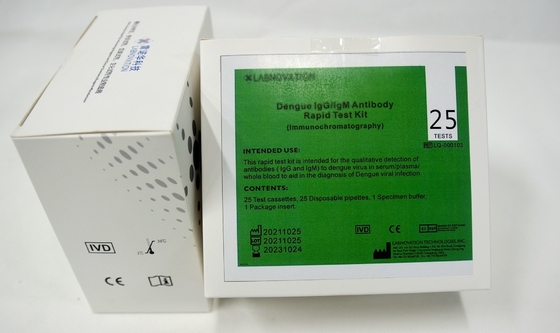OEM ODM IVD 25 تست کیت های تست سریع دنگی IgG IgM