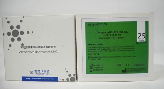 OEM ODM IVD 25 تست کیت های تست سریع دنگی IgG IgM